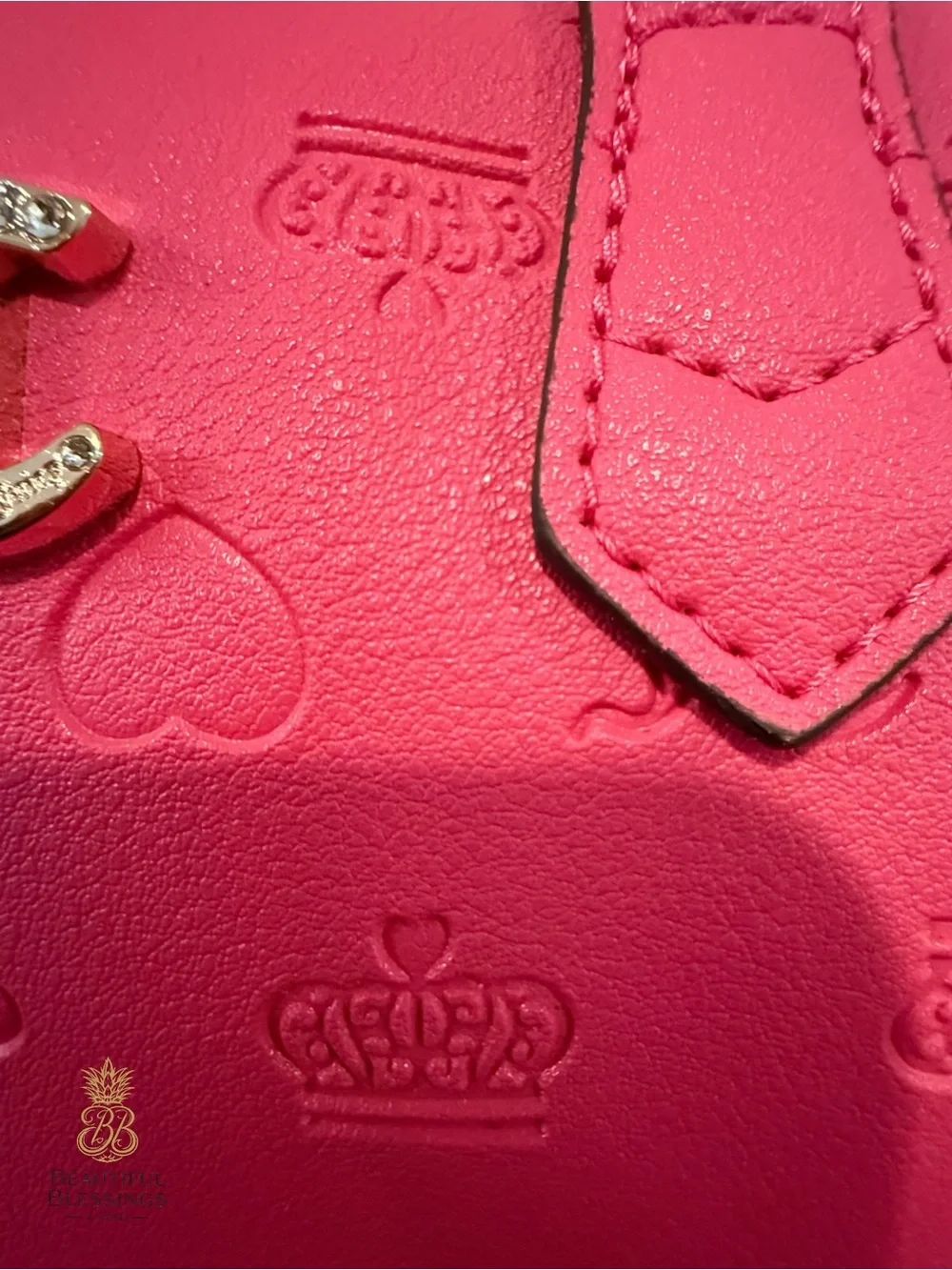 Juicy Couture Pink Embossed Crossbody Bag Rhinestone JC Logo Y2K Barbiecore NWOT